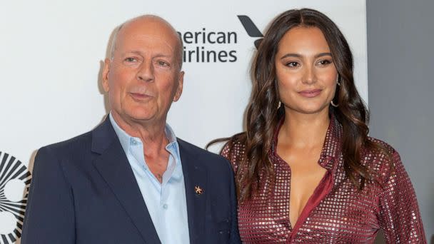 PHOTO: Bruce Willis and Emma Heming Willis attend the Motherless Brooklyn premiere during 57th New York Film Festival at Alice Tully Hall, Oct. 11, 2019, in New York. (Lev Radin/Pacific Press/LightRocket via Getty Images)
