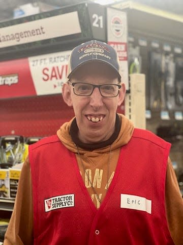 Eric Eberly, 48, found employment at Tractor Supply in New Freedom through Penn-Mar's PA Customized Employment plan.