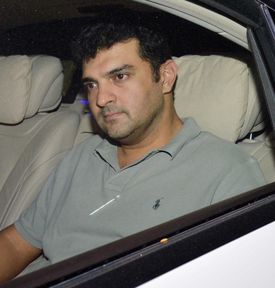 Siddharth Roy Kapur arrives solo at the screening. 