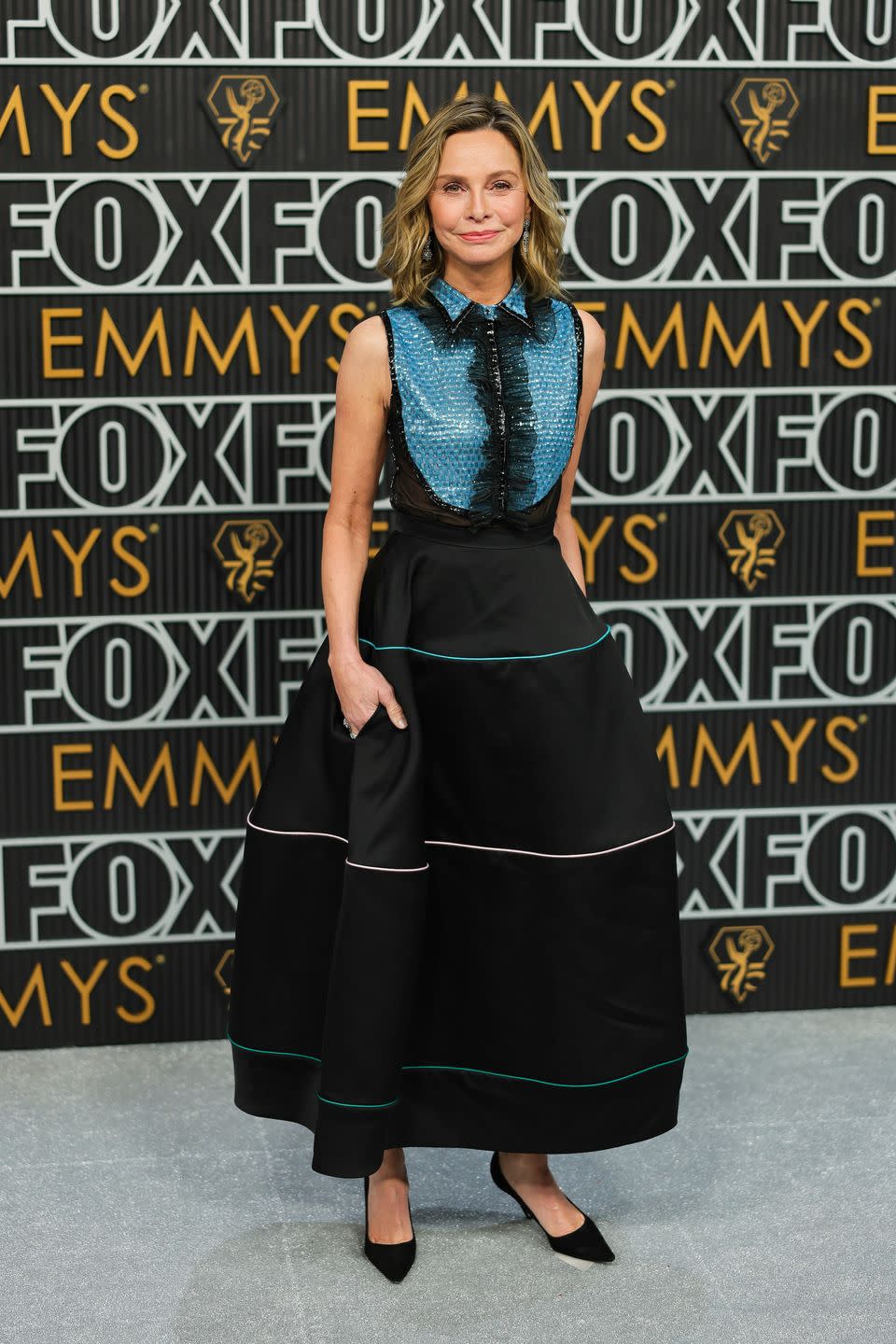 los angeles, california january 15 calista flockhart attends the 75th primetime emmy awards at peacock theater on january 15, 2024 in los angeles, california photo by neilson barnardgetty images