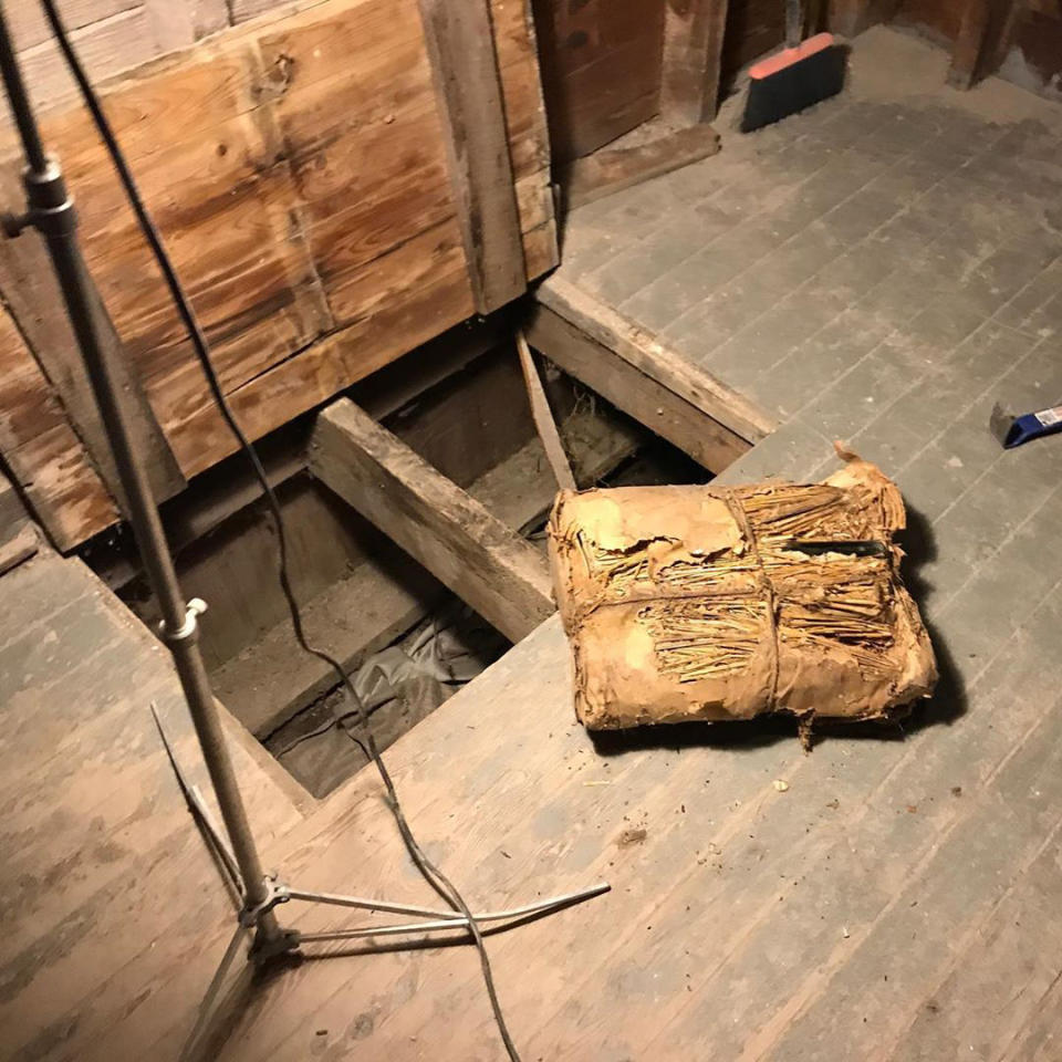 A second spot in the home, a hatch in the floor, drew Drummond in.  (@bootleggerbungalow / Instagram )