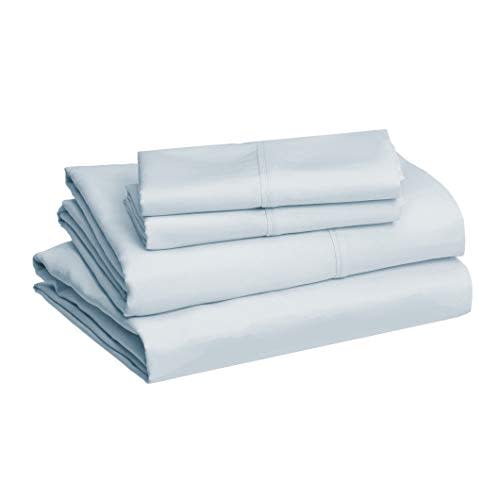 Amazon Basics Lightweight Super Soft Easy Care Bed Sheet Set - Queen