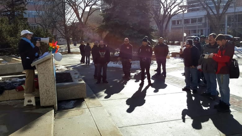 Anti-Islamophobia motion spurs protests — and counter-protests — at Sask. city halls Saturday