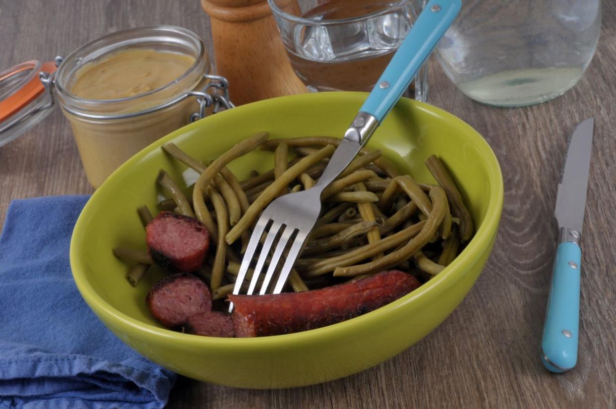 green beans and sausage