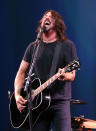 SAN FRANCISCO, CA - SEPTEMBER 12: Dave Grohl of the Foo Fighters performs during an Apple special event at the Yerba Buena Center for the Arts on September 12, 2012 in San Francisco, California. Apple announced the iPhone 5, the latest version of the popular smart phone. (Photo by Justin Sullivan/Getty Images)