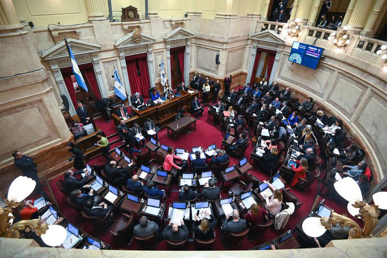 El Senado sesionó este miércoles; vista del recinto