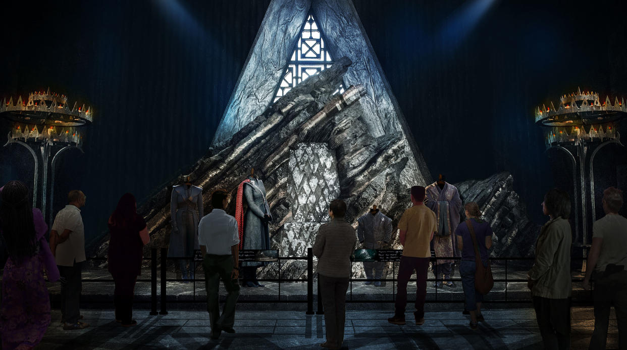 Concept art for the Game of Thrones tour: The Dragonstone Throne Room (HBO)