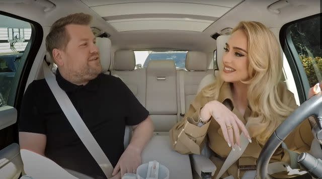 The Late Late Show with James Corden/YouTube James Corden and Adele