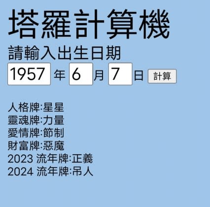 侯友宜星盤。（圖／翻攝自靜唯老師臉書）