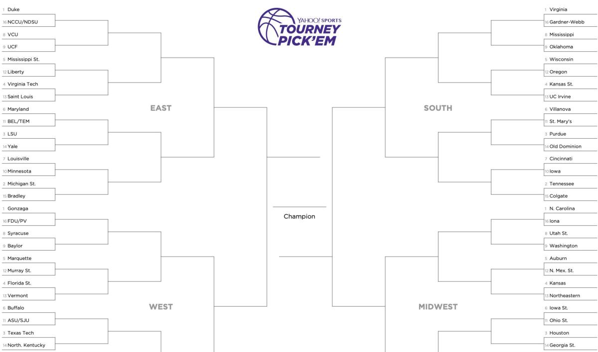 Enter the Yahoo Fantasy Tourney Pick'Em Best Bracket contest for a