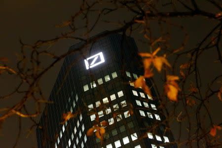 The Deutsche Bank headquarters are seen in Frankfurt, Germany October 28, 2015. REUTERS/Kai Pfaffenbach