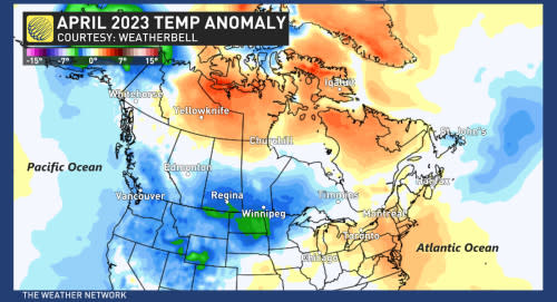 May 2023 Outlook April Temp Anomalies