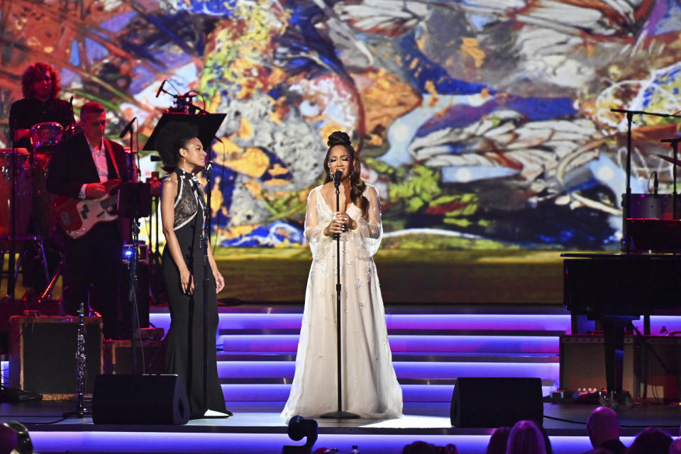 Allison Russell and Mickey Guyton perform onstage at the 31st Annual MusiCares Person of the Year Gala held at the MGM Grand Conference Center on April 1st, 2022 in Las Vegas, Nevada. - Credit: Brian Friedman for Variety