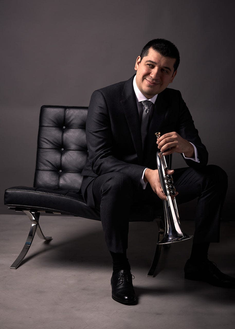 Internationally famous trumpet player Pacho Flores will headline the Central Ohio Symphony's concert on Sunday on the Ohio Wesleyan University campus in Delaware.