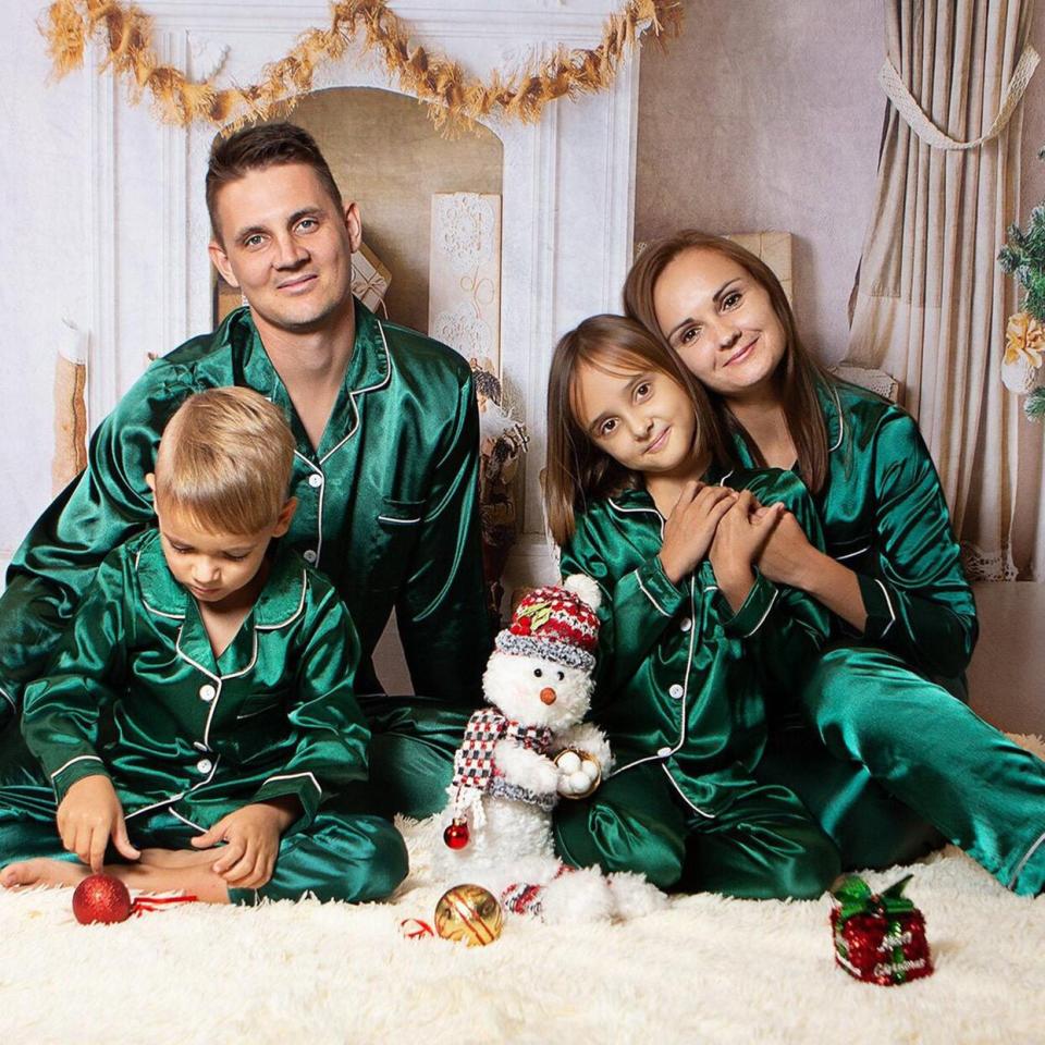 Satin family matching pajamas