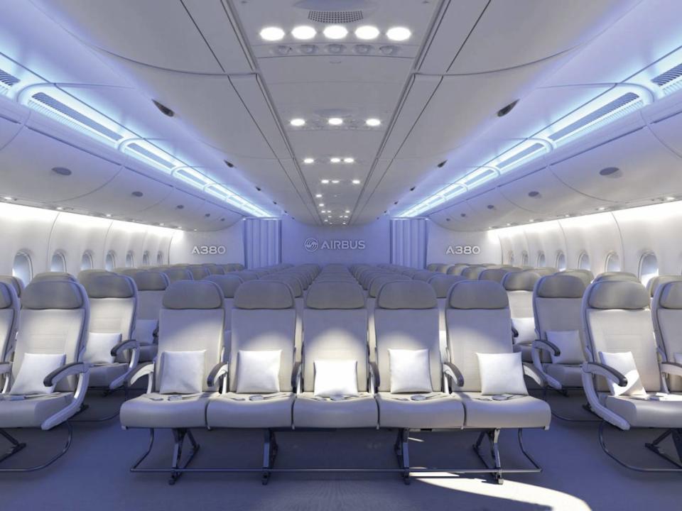 Airbus' 11-seat per row concept image.