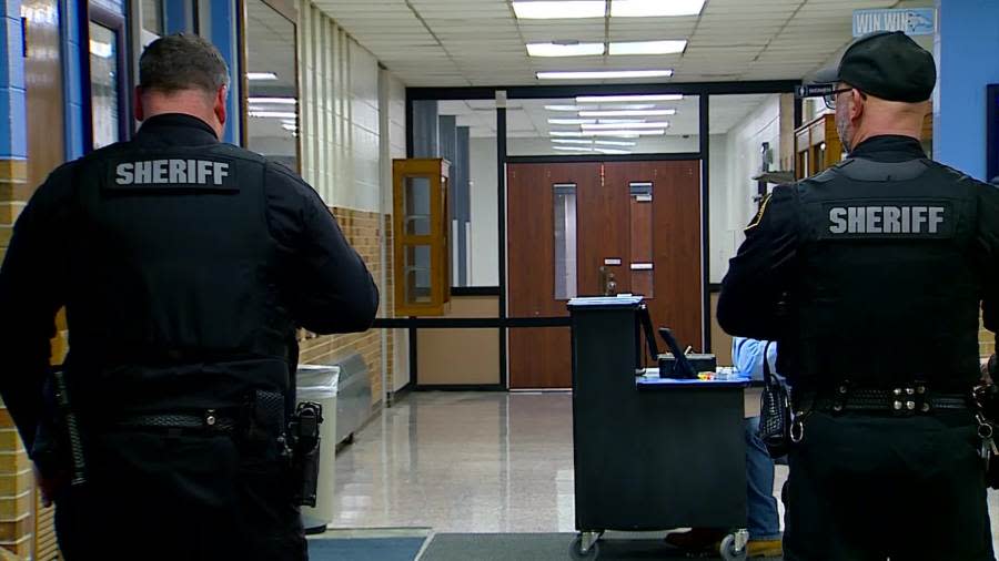 Kalamazoo County Sheriff's Deputies at Comstock High School during a basketball game. (Jan. 9, 2024)