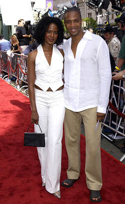 Tangi Miller and J. August Richards at the LA premiere of 20th Century Fox's Star Wars: Episode II