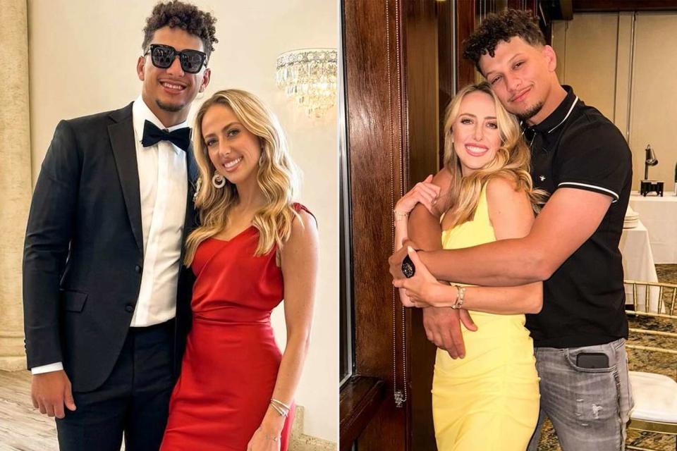 <p>Instagram/brittanylynne</p> Brittany Mahomes and Patrick Mahomes wore two different outfits to a friend
