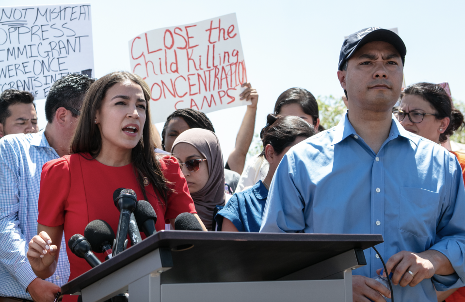 Rep. Alexandria Ocasio-Cortez (D-NY) addresses the media after touring the Clint, TX Border Patrol Facility housing children on July 1, 2019 in Clint, Texas. (Photo: Christ Chavez/Getty Images)