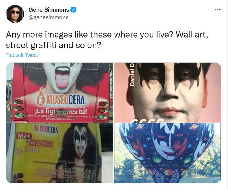 Gene Simmons preguntó a los usuarios de Twitter si conocían algún mural de arte o graffiti que representara al grupo en la ciudad donde viven.