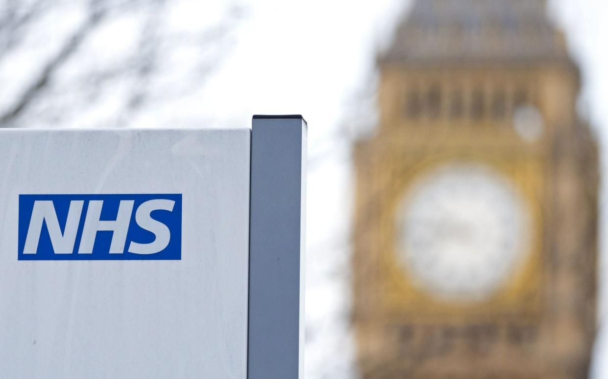 Big Ben and the NHS sign