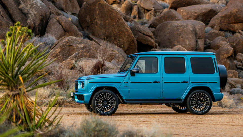 The 2025 Mercedes-AMG G63 from the side