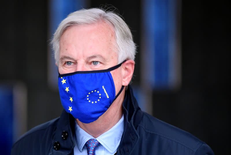 EU chief Brexit negotiator Michel Barnier is seen in London