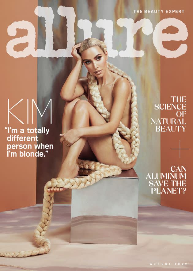 Kim Kardashian graces the August 2022 cover of Allure. (Photo: Danielle Levitt/Allure)