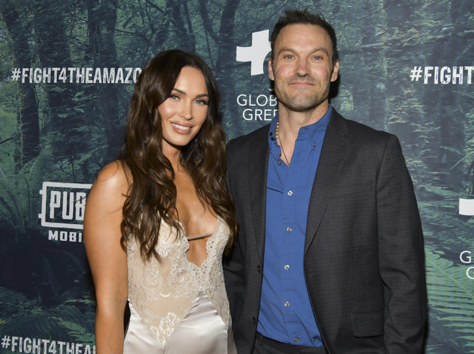Brian Austin Green confirms he and Megan Fox are separated amid rumors she's dating Machine Gun Kelly. Here they are in December 2019. 