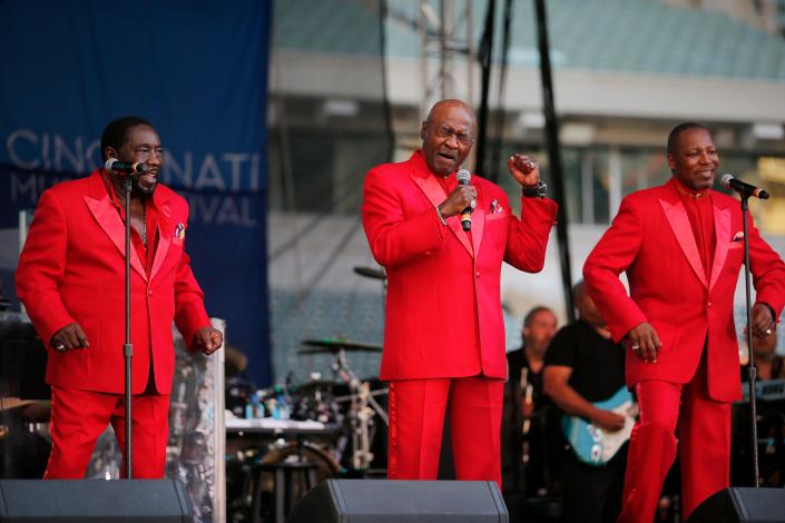 The O'Jays perform one of the classic hits during the Cincinnati Music Festival. The O'Jays began their musical career in Canton but now live in Cleveland and have been performing for 50 years.