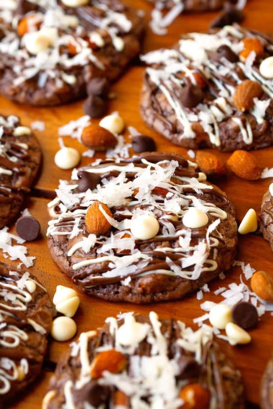 <p>Julie's Eats and Treats</p><p>Sometimes you feel like a nut, and these are for delicious!</p><p><strong>Get the recipe: <a href="https://www.julieseatsandtreats.com/almond-joy-cookies/" rel="nofollow noopener" target="_blank" data-ylk="slk:Almond Joy Cookies;elm:context_link;itc:0;sec:content-canvas" class="link ">Almond Joy Cookies</a></strong></p>