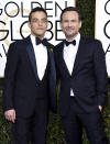 <p>Rami Malek, left, and Christian Slater arrive at the 74th annual Golden Globe Awards at the Beverly Hilton Hotel on Sunday, Jan. 8, 2017, in Beverly Hills, Calif. (Photo by Jordan Strauss/Invision/AP) </p>