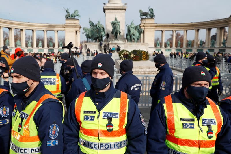 Protest against COVID-19 measures in Budapest