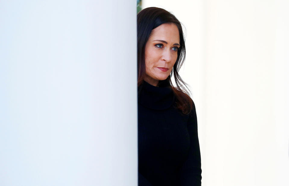 Image: White House Press Secretary Stephanie Grisham on the colonnade of the White House. (Tom Brenner / Reuters file)