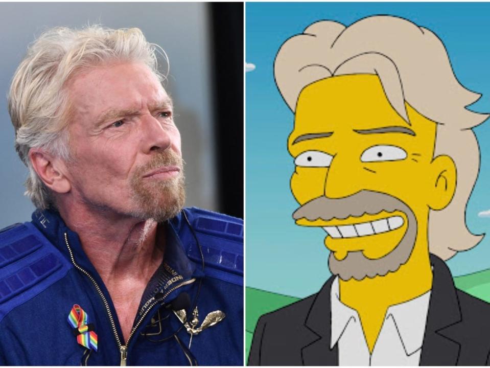 Richard Branson and his Simpsons persona