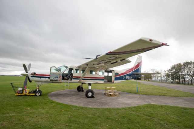 An aeroplane similar to the one used by Victoria Cilliers used for skydiving at Netheravon Airfield in Wiltshire