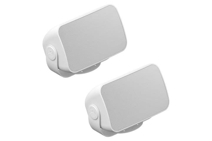 Side angle of the Sonos outdoor speakers.