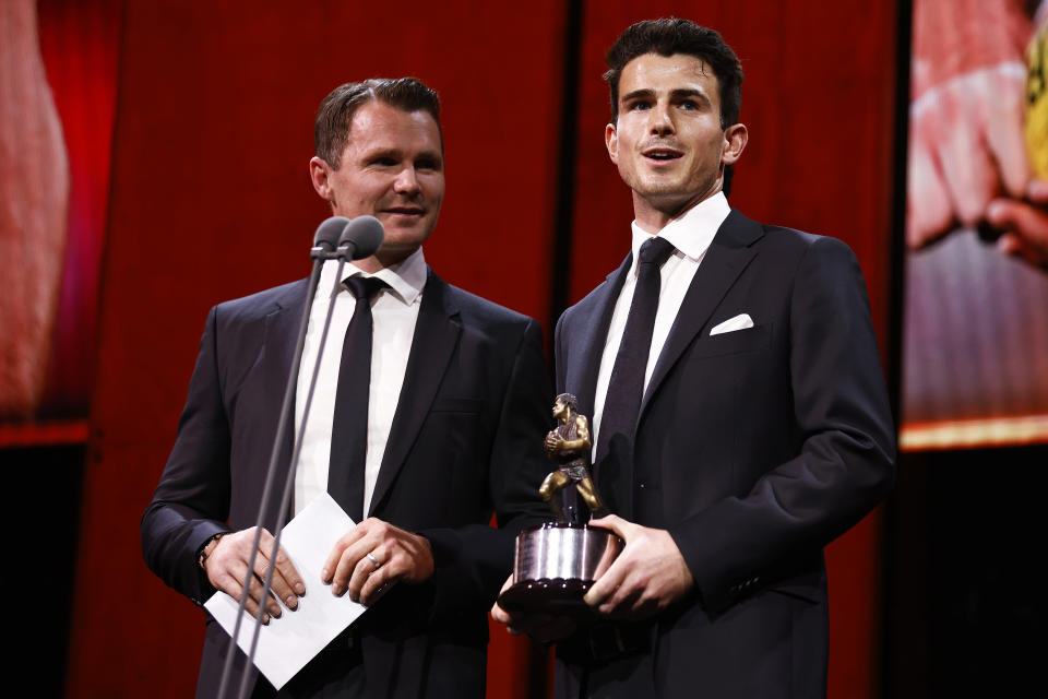 Andrew Brayshaw, pictured here after winning The AFL Players MVP Award.