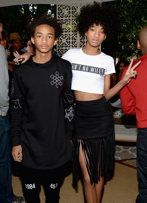 Jaden (L) and Willow Smith in January this year. Photo: Getty Images