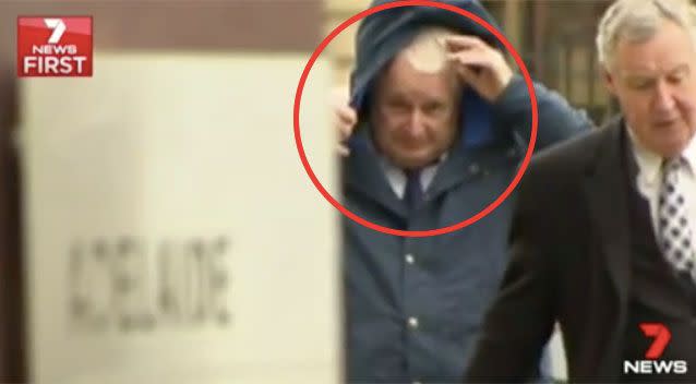 Anthony Munro leaves a recent court appearance. Source: 7News