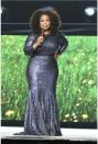 <p>Oprah wore this dress during her 2015 Australia Tour at “An Evening with Oprah” in Brisbane.</p>