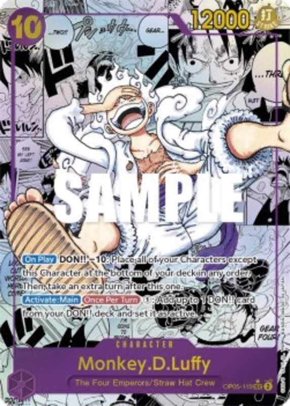 Monkey.D.Luffy (OP05-119) Manga Rare<p>One Piece, Eiichiro Oda, Shonen Jump, Shueisha, Bandai Namco</p>