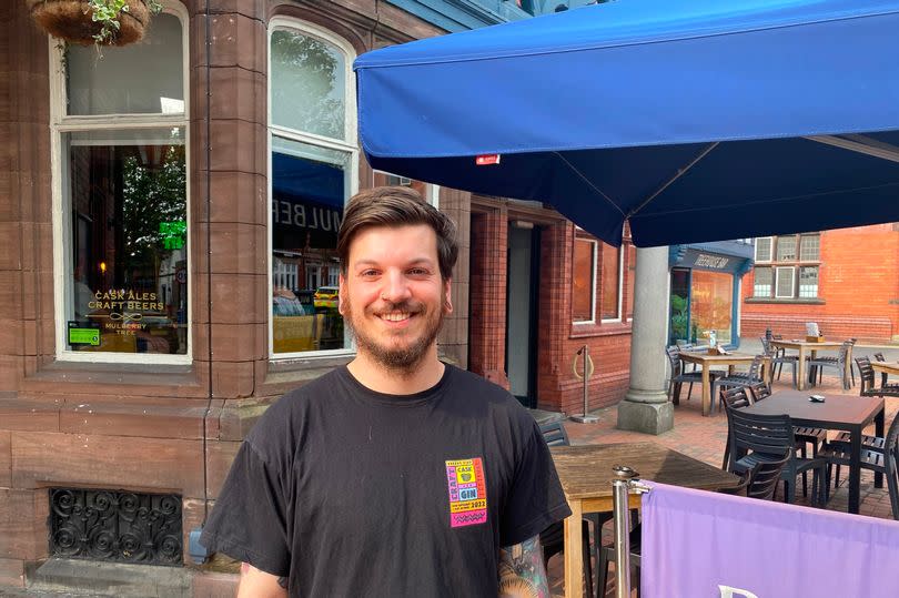 Corey Tassone outside The Mulberry Tree in Stockton Heath