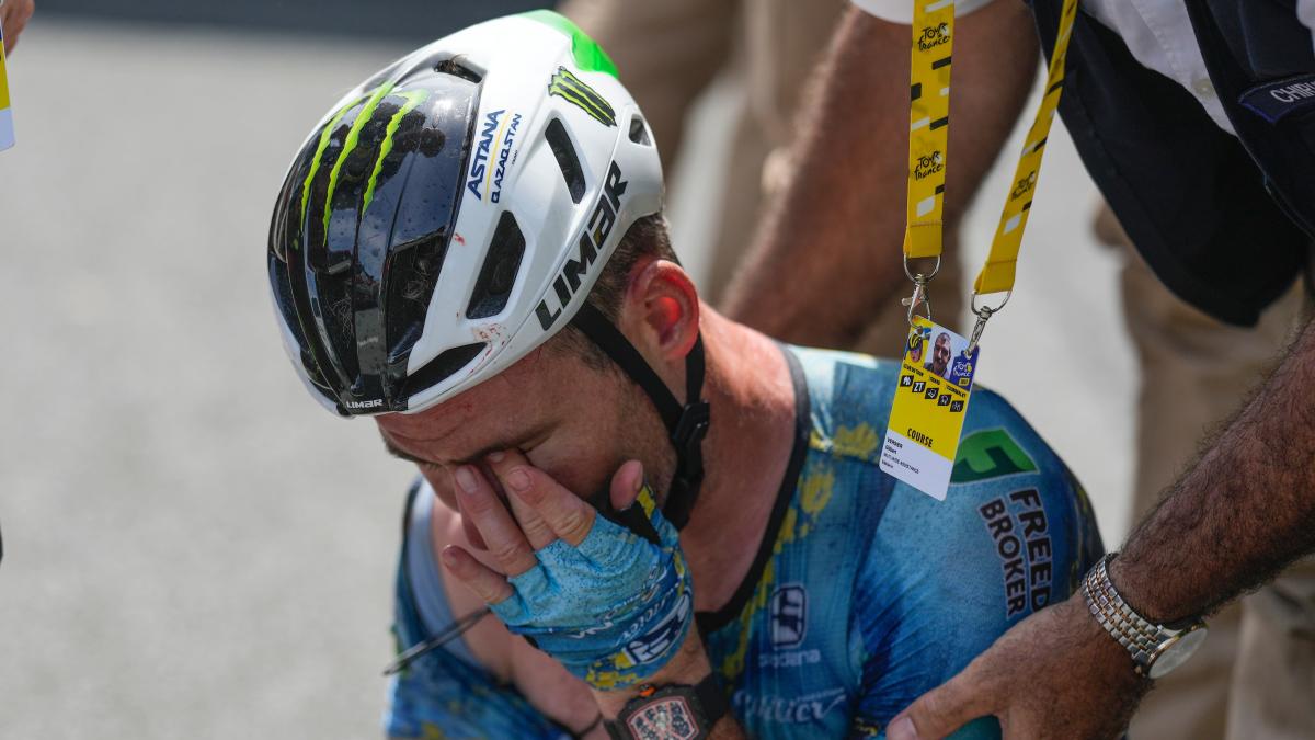 Mark Cavendish’s Tour de France record attempt ends with stage eight