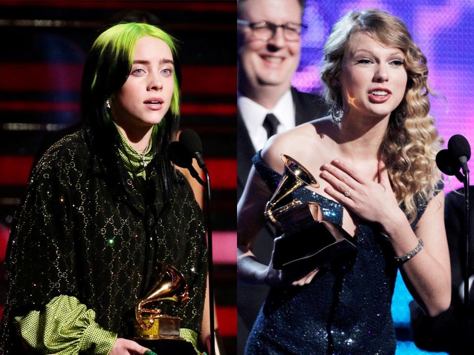 billie eilish taylor swift grammys