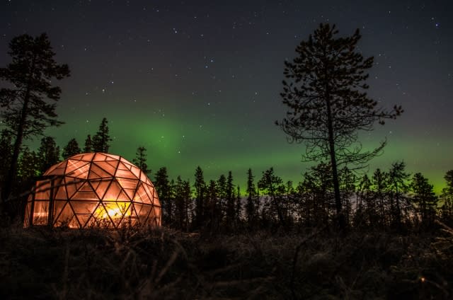 Aurora dome autumn Northern Lights holiday