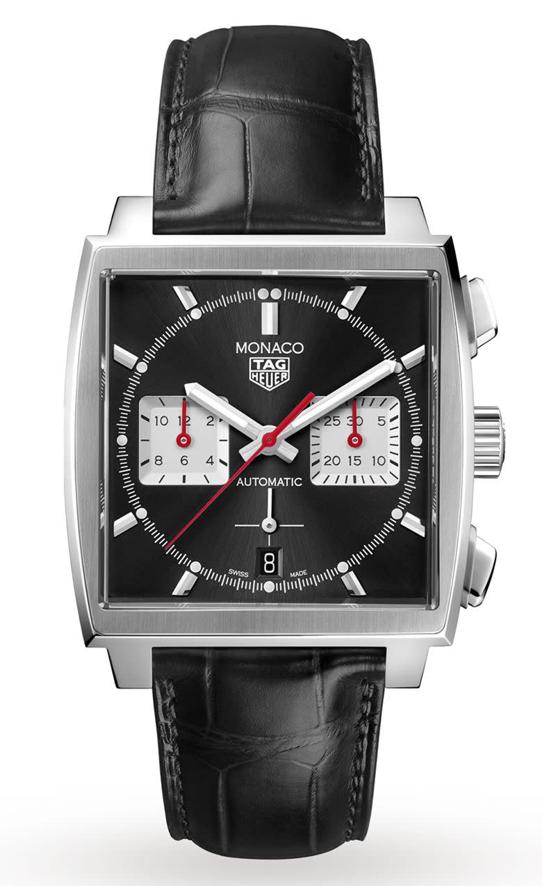 <p>Monaco 39mm </p><p><a class="link " href="https://go.redirectingat.com?id=127X1599956&url=https%3A%2F%2Fwww.goldsmiths.co.uk%2FTAG-Heuer-Monaco-39mm-Mens-Watch-CBL2113.FC6177%2Fp%2F17381878%2F&sref=https%3A%2F%2Fwww.menshealth.com%2Fuk%2Fstyle%2Fwatches%2Fg35332587%2Fbest-mens-watche1%2F" rel="nofollow noopener" target="_blank" data-ylk="slk:SHOP;elm:context_link;itc:0;sec:content-canvas">SHOP</a></p><p>It is a crying shame that Tag Heuer's Monaco – a watch that paid homage to the race track of Le Mans – was decommissioned for around 20 years. But following a re-release in 1998, it's slowly become one of the marque's marquee pieces. In 2020, they've managed to improve it still.</p><p>As part of a trio that made slight amendments to the current Monaco model, a black dial on black leather is as close to dress watch territory as a racing watch can park and better yet, the in-house Heuer 02 movement has enough juice for over 80 hours of action.</p><p>£5,250; <a href="https://go.redirectingat.com?id=127X1599956&url=https%3A%2F%2Fwww.goldsmiths.co.uk%2FTAG-Heuer-Monaco-39mm-Mens-Watch-CBL2113.FC6177%2Fp%2F17381878%2F&sref=https%3A%2F%2Fwww.menshealth.com%2Fuk%2Fstyle%2Fwatches%2Fg35332587%2Fbest-mens-watche1%2F" rel="nofollow noopener" target="_blank" data-ylk="slk:goldsmiths.co.uk;elm:context_link;itc:0;sec:content-canvas" class="link ">goldsmiths.co.uk</a></p>