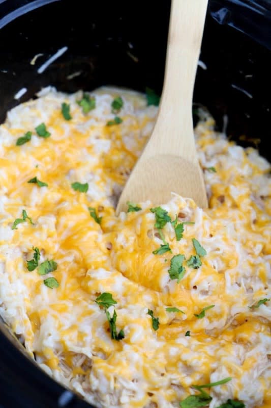The Diary of a Real Housewife<p>A classic recipe made in the slow cooker. This slow cooker chicken and rice casserole is made with a creamy chicken sauced cooked low and slow.</p><p><strong>Get the recipe: <a href="https://www.thediaryofarealhousewife.com/slow-cooker-chicken-and-rice-casserole/" rel="sponsored" target="_blank" data-ylk="slk:Slow Cooker Chicken and Rice Casserole;elm:context_link;itc:0;sec:content-canvas" class="link ">Slow Cooker Chicken and Rice Casserole</a></strong></p>