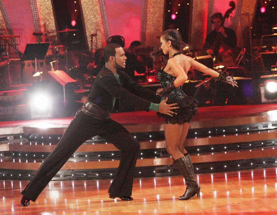 Mario and Karina Smirnoff perform a dance on the sixth season of Dancing with the Stars.